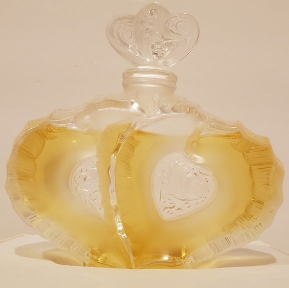 Authentic LALIQUE DEUX COEURS 2004 Crystal Limited Edition Hearts perfume Flacon - Picture 5 of 17